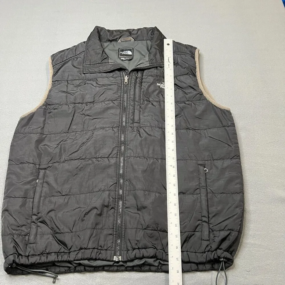 The North Face Puffer Vest Men's XL Black Sleeveless Classic Collar Full-Zip